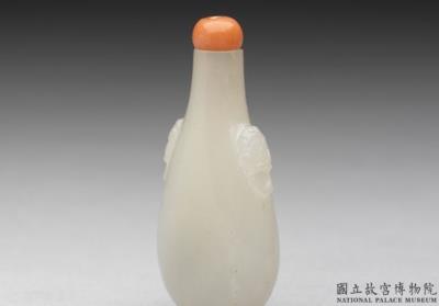 图片[2]-Jade snuff bottle with a beast-head and shoulder-ring design, 18th century, Qing dynasty-China Archive